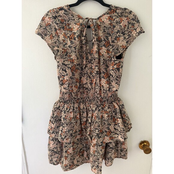 American Eagle Women's S Dress Floral Print V-neck Tiered Hem Dress Cottage - Picture 5 of 9